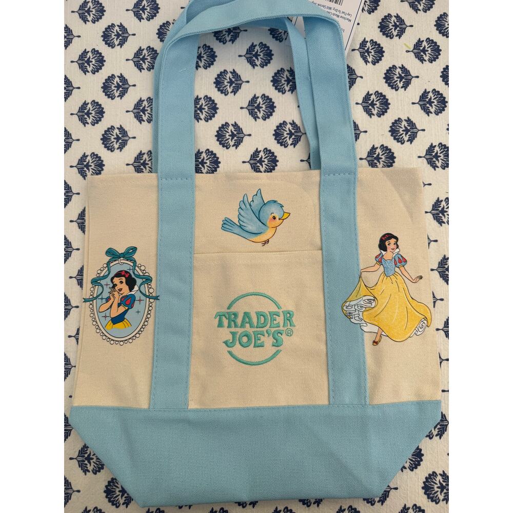 Disney Snow White Blue Custom Made Trader Joes Mini Tote One of a Kind